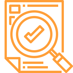 An icon of representing evaluation